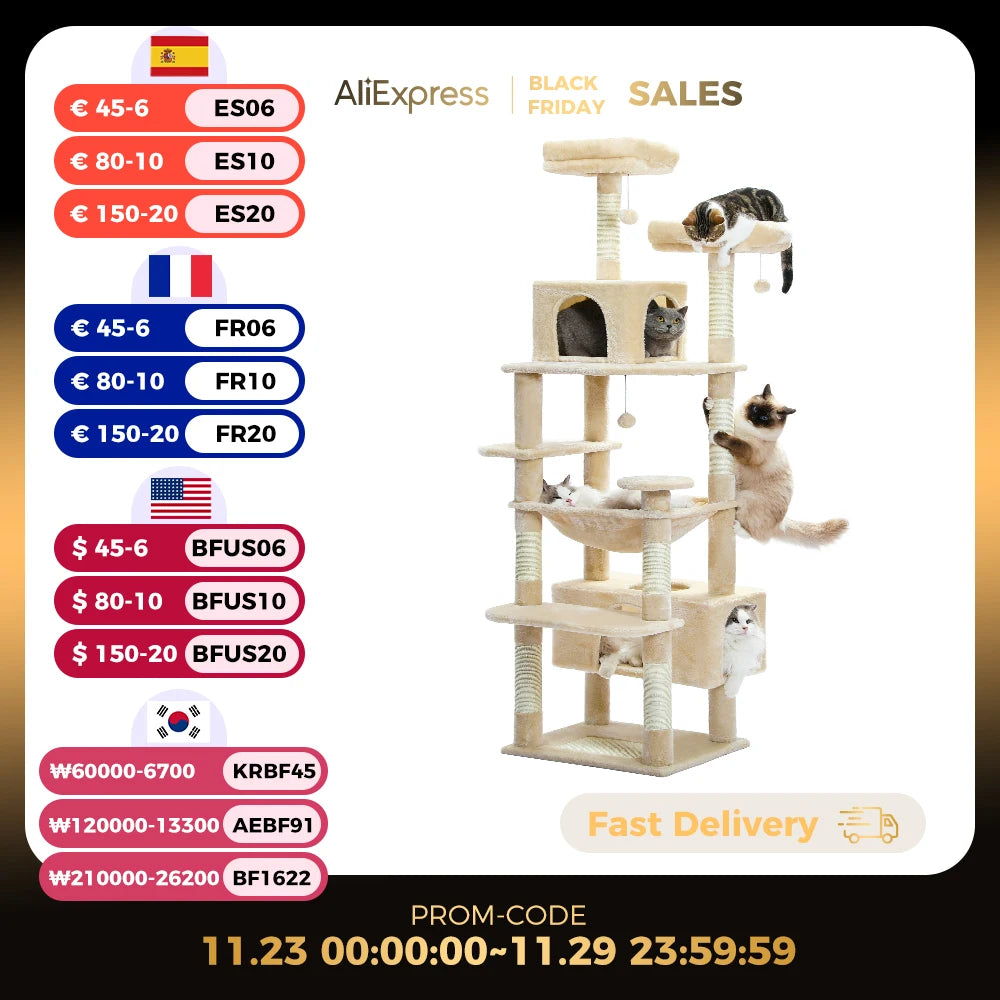 Luxury Multi-Layer Cat Tree House Furniture