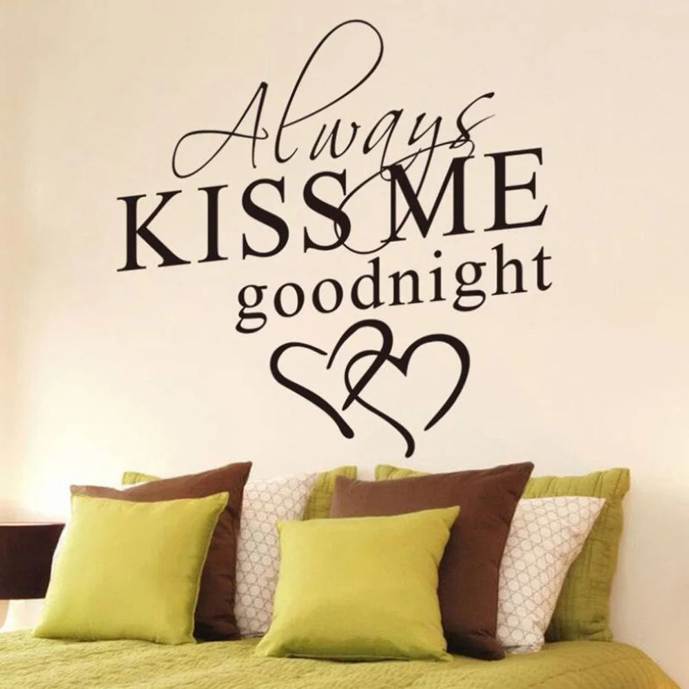 Always Kiss Me Goodnight Wall Sticker