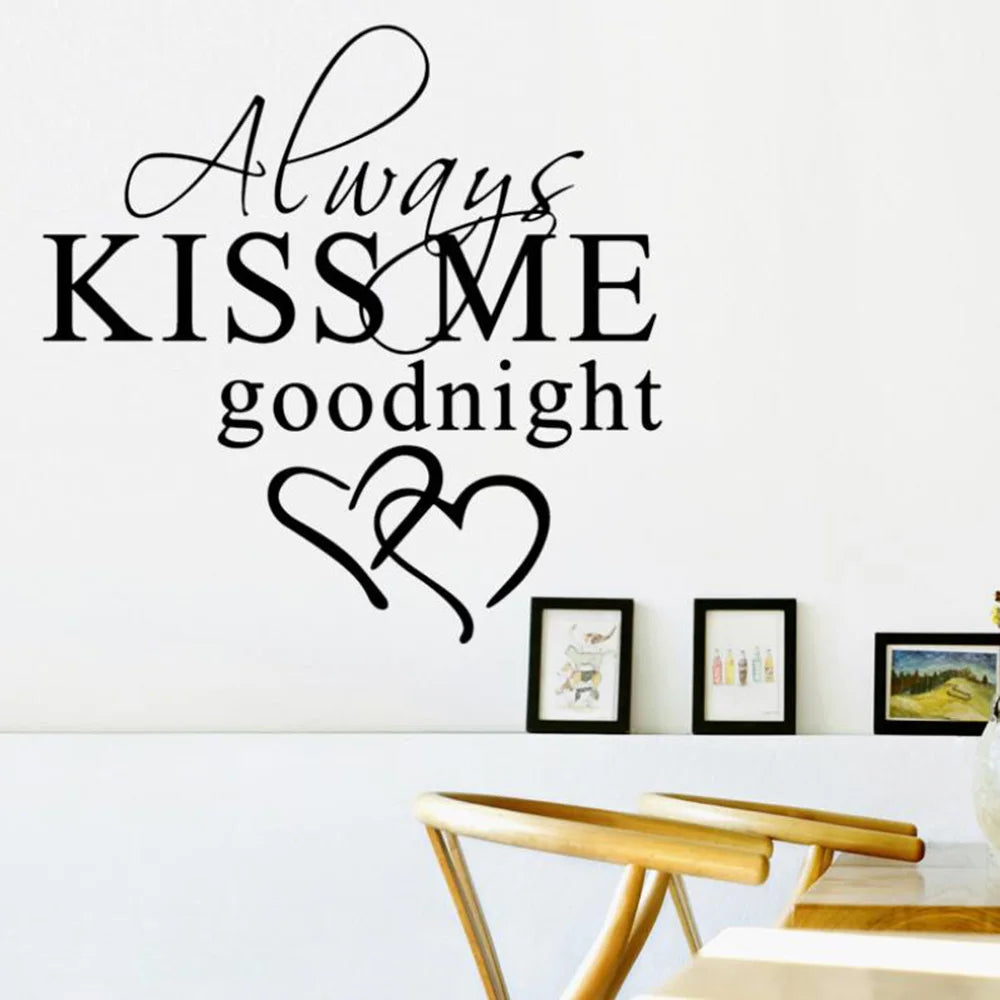 Always Kiss Me Goodnight Wall Sticker