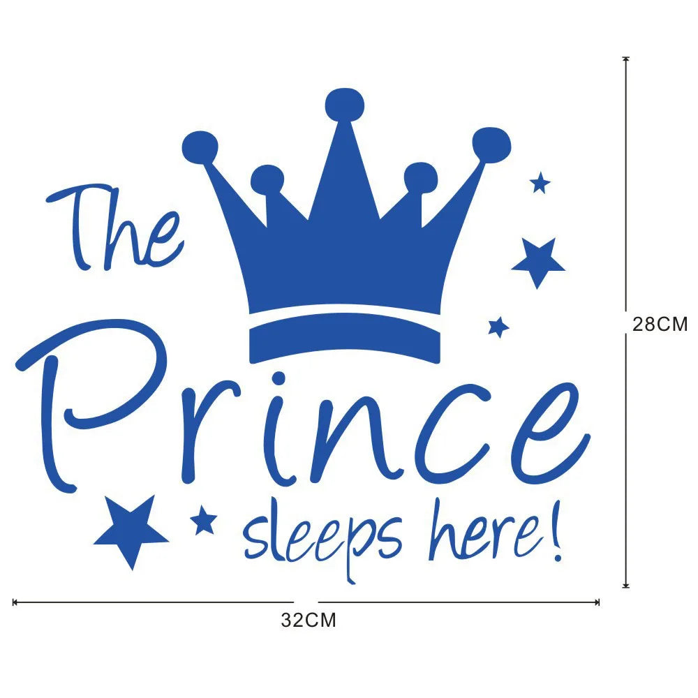 Custom Crown Wall Stickers for Kids